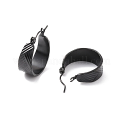 Pendientes de aro gruesos de acero inoxidable 304 con revestimiento iónico (IP) para mujer&nbsp;EJEW-P198-04EB