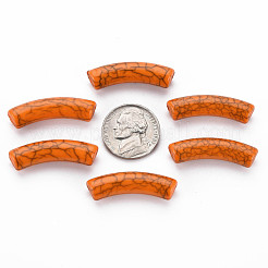 Непрозрачные акриловые бусины с краклеем&nbsp;MACR-S372-002N-008