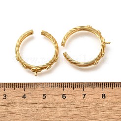 Латунные оправы для колец-манжет с прозрачными кубическими цирконами KK-K398-11G