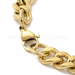 Rechteckiges Damenarmband aus Edelstahl 304 mit Ionenplattierung (IP)&nbsp;BJEW-B101-01G