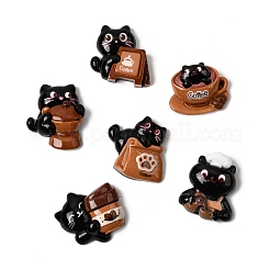 Кабошоны из непрозрачной смолы на кофейную тематику&nbsp;RESI-C069-01C