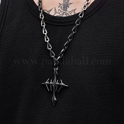 Collares con colgante de cruz gótica de aleación vintage para hombre y mujer.&nbsp;WG72B7C-01