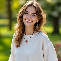 36 шт. подвески из двух цветов: прозрачной и непрозрачной смолы и орехового дерева&nbsp;RESI-TA0004-60