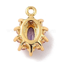 Брелки из экологически чистой латуни с микропаве и кубическим цирконием&nbsp;ZIRC-C027-12G-04-RS