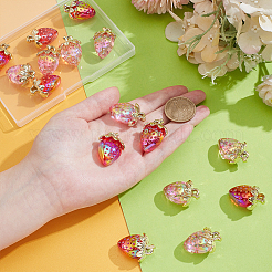 16шт 2 цвета прозрачные акриловые подвески&nbsp;MACR-UN0001-07