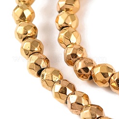 Гальванические нити из синтетических немагнитных гематитовых бусин G-H027-B01-02