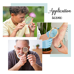 1 шт. алюминиевое увеличительное стекло AJEW-BC0009-13G