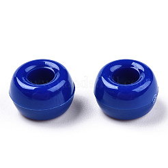 不透明なプラスチックビーズ  バレル  ミディアムブルー  9x6mm  穴：3.8mm  約1950個/500g&nbsp;KY-T025-01-F03