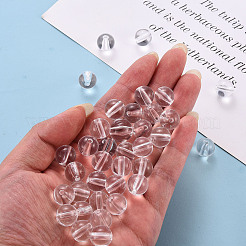 透明なアクリルビーズ  ラウンド  透明  12x11mm  穴：2.5mm&nbsp;X-MACR-S370-A12mm-205