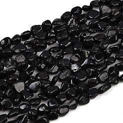 Натуральный черный турмалин бисер нитей G-Q060-E15