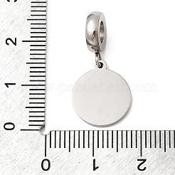 Подвески-шармы из нержавеющей стали 304 с сапфировыми стразами в европейском стиле STAS-D153-06B-P