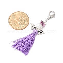 Подвеска-кисточка из стеклянного жемчуга и бисера «миюки» в виде ангела&nbsp;HJEW-MZ00198-05