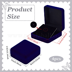 Бархатная упаковочная коробка для значков CON-WH0106-22