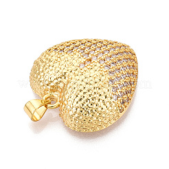 Латунные микропаве прозрачные подвески с фианитом&nbsp;KK-N268-52G