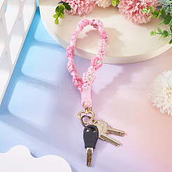 Хлопковые плетеные цветочные подвески-украшения&nbsp;AJEW-TAC0030-032G-07