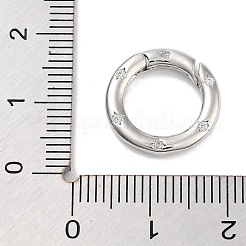 Латунные микропейв прозрачные кубические циркониевые пружинные кольца KK-M293-54P