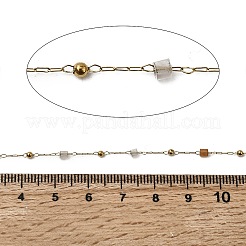 Цепи колонн ручной работы из нержавеющей стали 304 с элементами из смешанного камня CHS-L032-18G