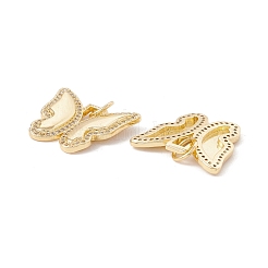 Латунные микропаве прозрачные подвески с фианитом KK-G415-18G