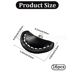 16 шт. пуговицы ручной работы из искусственной кожи с двумя отверстиями на ножке&nbsp;BUTT-CL0001-02