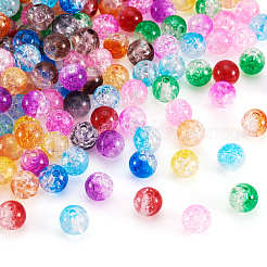 Два тона прозрачные треск акриловые бусины CACR-TA0001-01