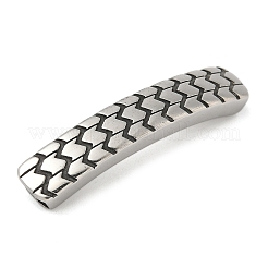 Подвески-шармы из нержавеющей стали 304 с текстурированными изогнутыми прямоугольными колесами&nbsp;STAS-Z147-09P