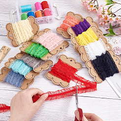 30 ярд 12-х цветного эластичного кружева из чинлона EW-FG0001-01