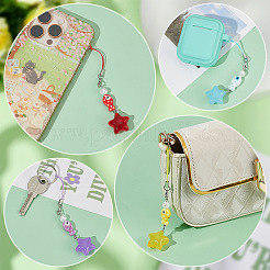 8 шт. фарфоровые и акриловые ремешки для мобильных телефонов&nbsp;HJEW-PH02161