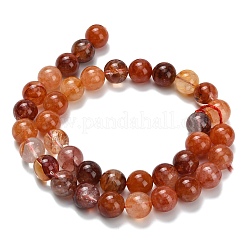Нити бусин из натурального красного гематоидного кварца/железистого кварца класса А&nbsp;G-L642-B10-10mm