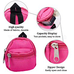 6 шт. 6 цвета повседневный мини-рюкзак для куклы из ткани AJEW-GF0008-36A