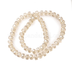 Прозрачные стеклянные бусины гальваническим пряди EGLA-P062-01A-PL03