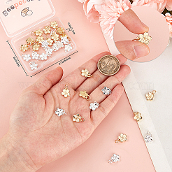 40 шт. 2-цветные подвески из сплава с покрытием для стойки&nbsp;FIND-BBC0003-40