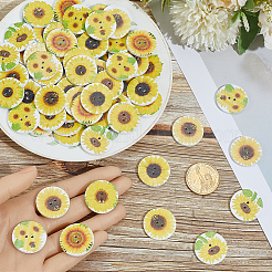 200шт деревянные пуговицы с принтом на 2 отверстия&nbsp;BUTT-SP0001-22