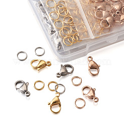 Застежки-карабины из нержавеющей стали 304 с вакуумным покрытием PVD и соединительные кольца из нержавеющей стали 304&nbsp;STAS-YS0001-06