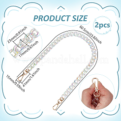 2 Stück gedrehte Taschenketten aus Acryl&nbsp;DIY-PH00034-85A