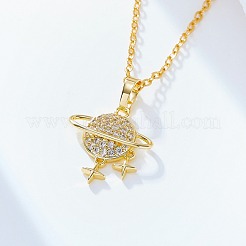 Планета латунные микропаве прозрачные кубические цирконии подвески ожерелья FS-WGFD3F3-01