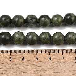 天然台湾ヒスイのビーズ連売り  ジュエリー作りのための天然エネルギー石の癒しの力  ラウンド  オリーブドラブ  10mm  穴：1.5mm  約38個/連  約15~16インチ/連&nbsp;X-Z0SRR014