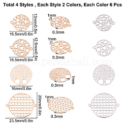 48 шт. 8 стильных латунных соединителя&nbsp;KKC-SC0001-02