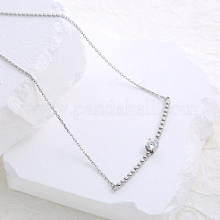 Элегантные ожерелья из нержавеющей стали с изогнутыми звеньями из кристаллов и страз для женщин VU0615