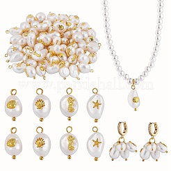 40шт 4 стиля подвески из натурального жемчуга кеши&nbsp;FIND-SZ0006-09