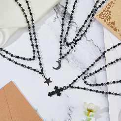 3 комплект из 3 подвесок в виде луны NJEW-FI0001-14