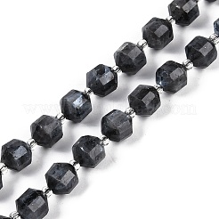 Натуральные нити бус из ларвикита G-O201B-128F