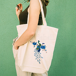 2 шт. 2-цветная полиэстеровая ткань с цветочным и павлиньим узором PATC-NB0001-16A