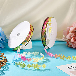 20 ярд кружевной отделки из полиэстера с цветком малана и бабочкой&nbsp;OCOR-TAC0016-18H