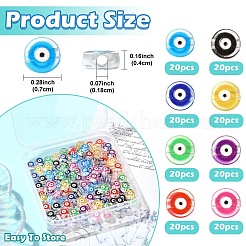 160 pz perline acriliche trasparenti stampate a 8 colori&nbsp;TACR-YW0003-49