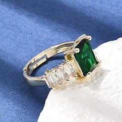Bracciale aperto in ottone con pavé di zirconi cubici&nbsp;CU-CBA5C10-11G