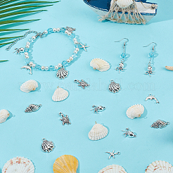 120 pièces 6 styles pendentifs en alliage de style tibétain&nbsp;FIND-CA0010-53