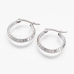 Серьги-кольца из нержавеющей стали 304 EJEW-N0039-17