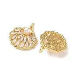 Ciondoli in ottone zirconi chiari micro pavé&nbsp;KK-P351-03B-G
