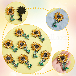 Аппликации из страз в виде подсолнуха&nbsp;AJEW-WH0367-60