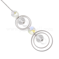 Стеклянные бусины и латунные подвесные ловцы солнца&nbsp;HJEW-JM04748